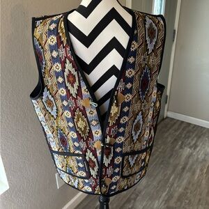Western Geometric Pattern Vest
